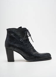 Botine/ghete țesătură satinată toc de 7 la 9 cm negru MURATTI femme