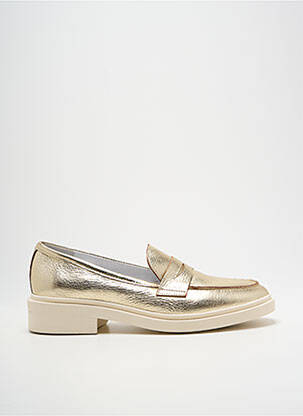 Mocasini material neted toc de 4 la 6 cm auriu MYMA femeie