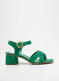 Sandale/pantofi decupați toc pătrat toc de 4 la 6 cm verde REQINS femme