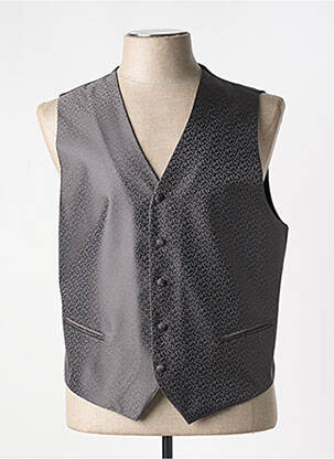 Vestă fără mâneci efect material satinat negru JEAN DE SEY bărbat