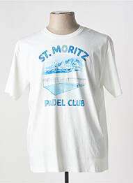 Tricou croială dreaptă mâneci scurte alb MC2 SAINT BARTH bărbat
