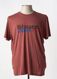 Tricou croială dreaptă mâneci scurte maro BLAUER bărbat