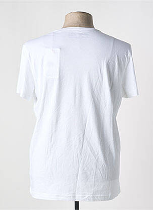 Tricou croială dreaptă mâneci scurte alb 8JS bărbat