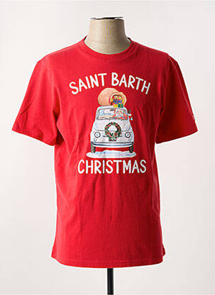 Tricou croială dreaptă mâneci scurte roșu MC2 SAINT BARTH bărbat