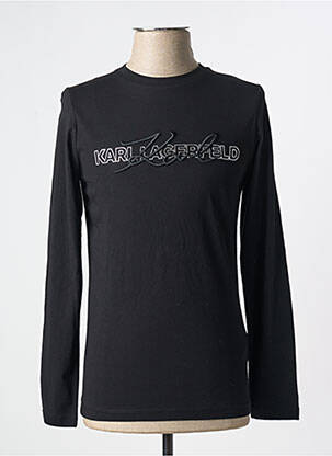 Tricou croială cambrată mâneci lungi negru KARL LAGERFELD bărbat