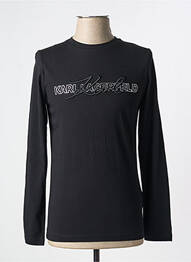 Tricou croială cambrată mâneci lungi negru KARL LAGERFELD homme