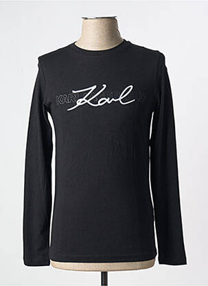 Tricou croială cambrată mâneci lungi negru KARL LAGERFELD bărbat