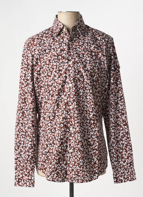 Cămașă cu mâneci lungi maro HUGO BOSS bărbat