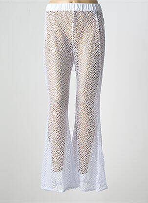 Pantalon evazat talie elastică alb LPB femeie