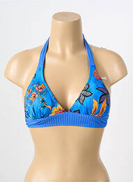Sutien de costum de baie top triunghiuri top triunghiuri albastru LPB femme