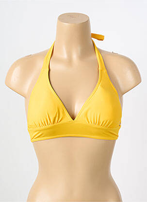 Sutien de costum de baie top triunghiuri top triunghiuri galben LPB femeie