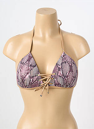 Sutien de costum de baie top triunghiuri top triunghiuri roz LPB femeie