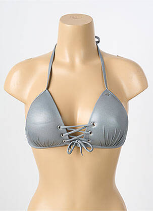 Sutien de costum de baie top triunghiuri top triunghiuri argintiu LPB femeie