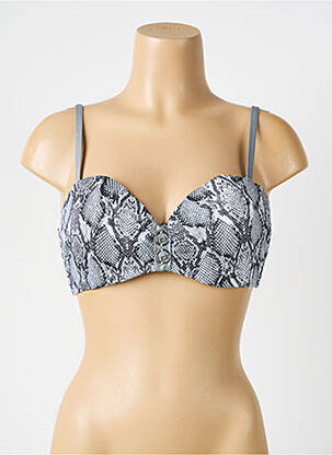 Sutien de costum de baie elasticitate top bentiță negru LPB femeie