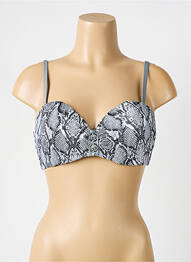 Sutien de costum de baie elasticitate top bentiță negru LPB femme
