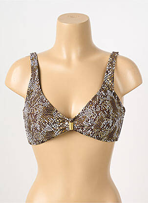 Sutien de costum de baie bretele elastice maro DEIDAD femeie