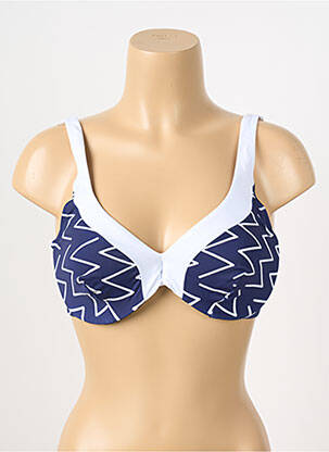 Sutien de costum de baie sutien cupe întregi cu decolteu înalt sutien cupe întregi cu decolteu înalt albastru DEIDAD femme