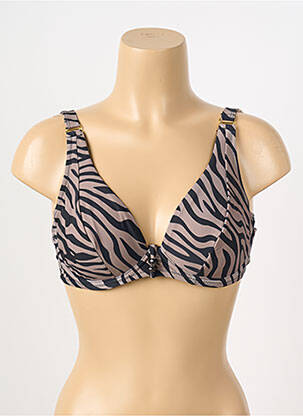 Sutien de costum de baie sutien cupe întregi cu decolteu înalt sutien cupe întregi cu decolteu înalt maro DEIDAD femme