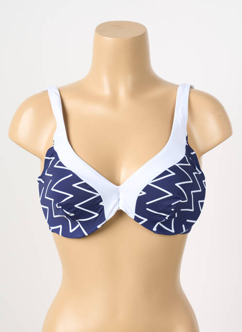 Sutien de costum de baie sutien cupe întregi cu decolteu înalt sutien cupe întregi cu decolteu înalt albastru DEIDAD femme