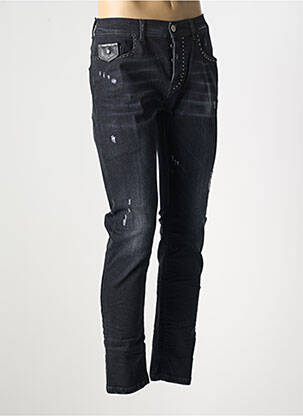 Blugi skinny broderie cu nituri mărime normală negru FRANKIE MORELLO bărbat