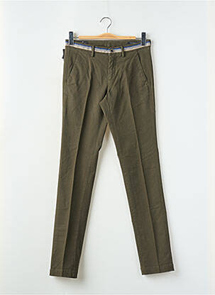 Pantalon chino țesătură poplin mărime normală verde MASON'S bărbat