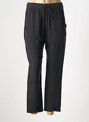 Pantalon drept țesătură poplin mărime normală negru HUGO BOSS femeie