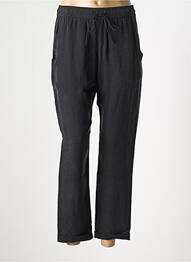 Pantalon drept țesătură poplin mărime normală negru HUGO BOSS femeie