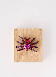 Broșă materiale metalice violet KONPLOTT femme