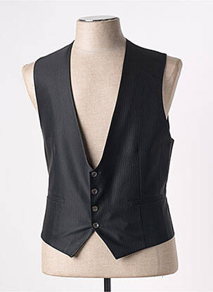 Vestă fără mâneci efect material satinat negru JEAN DE SEY bărbat