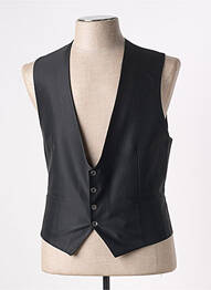 Vestă fără mâneci efect material satinat negru JEAN DE SEY homme