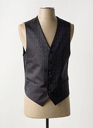 Vestă fără mâneci efect material satinat negru JEAN DE SEY bărbat