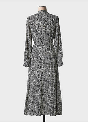 Rochie lungă imprimeu fantezie mâneci lungi negru HUGO BOSS femeie