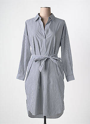 Rochie midi mâneci lungi mâneci lungi gri HUGO BOSS femeie