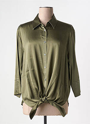 Cămașă închidere cu nasturi pe față mâneci 3/4 verde HER SHIRT femeie