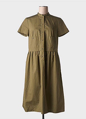 Rochie midi mâneci scurte mâneci scurte verde ASPESI femeie
