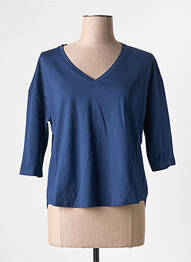 Tricou mâneci 3/4 mâneci 3/4 albastru WHYCI MILANO femeie