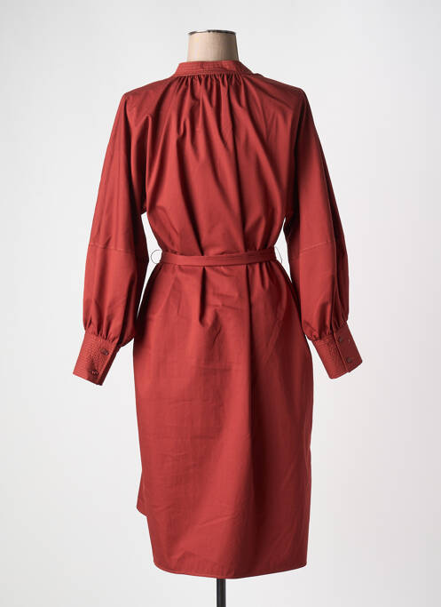 Rochie midi portocaliu HUGO BOSS femeie