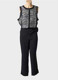 Salopetă-pantalon închidere cu fermoar la spate fără mâneci negru ARELINE femme