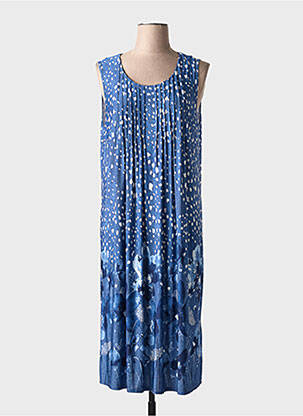 Rochie midi croială fluidă fără mâneci albastru BARANDI femeie