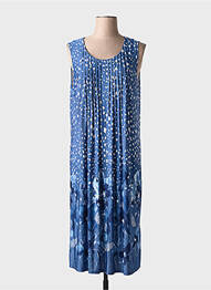 Rochie midi croială fluidă fără mâneci albastru BARANDI femme
