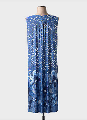 Rochie midi croială fluidă fără mâneci albastru BARANDI femeie