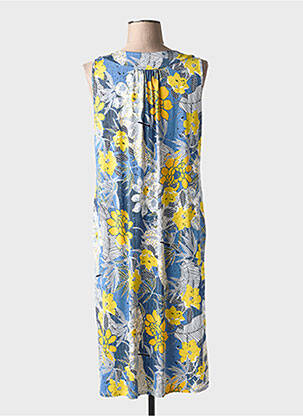 Rochie midi imprimeu floral fără mâneci albastru BARANDI femeie