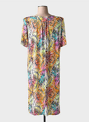 Rochie midi croială fluidă mâneci scurte portocalie BARANDI femeie