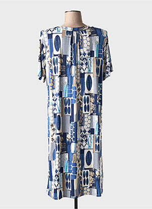 Rochie midi croială fluidă mâneci scurte albastru BARANDI femeie