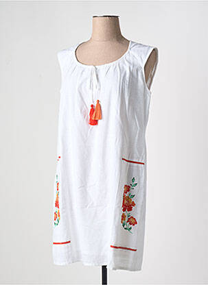Rochie scurtă fără mâneci fără mâneci alb SENORETTA femeie