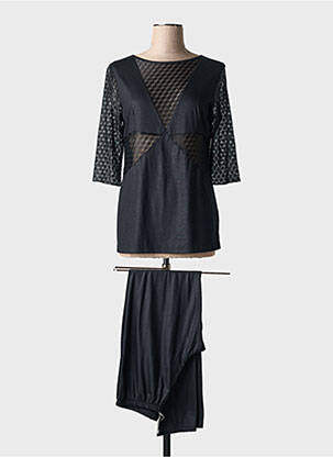 Pijama croială dreaptă negru REGENCE femeie