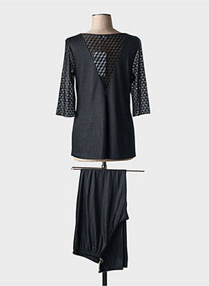 Pijama croială dreaptă negru REGENCE femeie