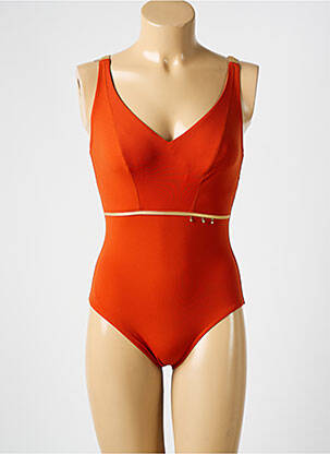 Costum de baie dintr-o singură piesă elasticitate portocalie EMPREINTE femeie