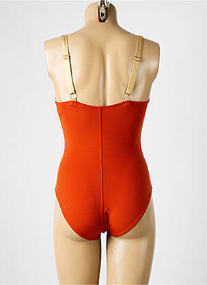 Costum de baie dintr-o singură piesă elasticitate portocalie EMPREINTE femeie