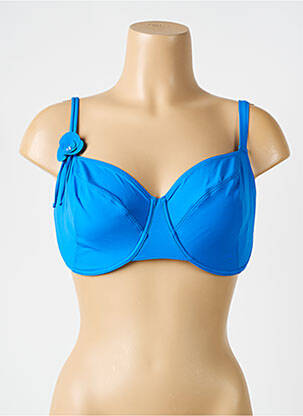 Sutien de costum de baie elasticitate sutien balconet cu decolteu înalt albastru EMPREINTE femeie